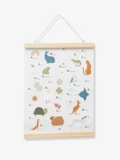 Affiche Abécédaire MINI ZOO Beige - Vertbaudet -Périphériques Pour Enfants affiche abecedaire mini zoo 2