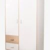 Armoire 2 Portes + 2 Tiroirs LIGNE HOPLA Blanc - Vertbaudet -Périphériques Pour Enfants armoire 2 portes 2 tiroirs ligne hopla