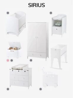 Armoire 2 Portes LIGNE SIRIUS Blanc - Vertbaudet -Périphériques Pour Enfants armoire 2 portes ligne sirius 5