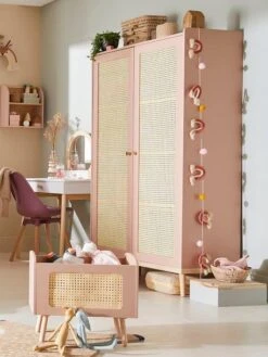 Armoire Cannage LIGNE POÉSIE Rose - Vertbaudet -Périphériques Pour Enfants armoire cannage ligne poesie 2
