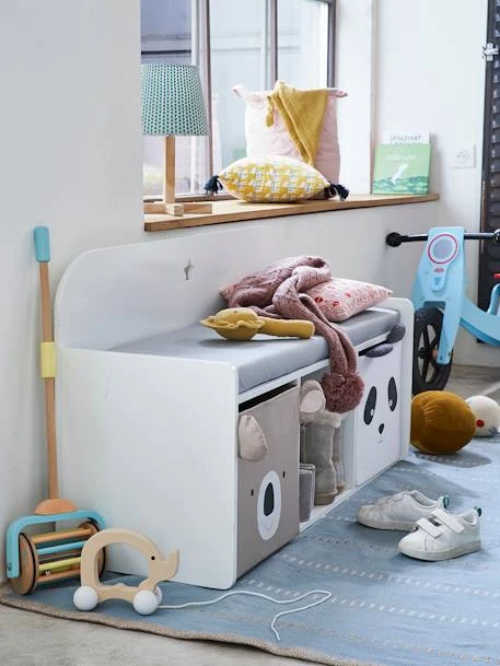 Banquette LIGNE SIRIUS Blanc/gris - Vertbaudet 5 Banquette LIGNE SIRIUS Blanc/gris - Vertbaudet – Image 3