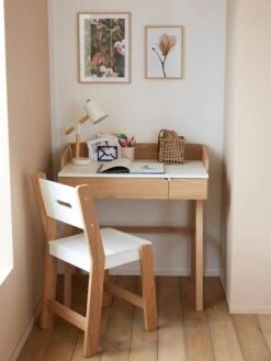 Bureau Enfant Vintage Blanc - Vertbaudet -Périphériques Pour Enfants bureau enfant vintage 3