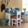 Bureau Maternelle ROAAR Blanc Moyen Uni Avec Decor - Vertbaudet -Périphériques Pour Enfants bureau maternelle roaar