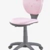Chaise De Bureau Enfant à Roulettes Rose - Vertbaudet -Périphériques Pour Enfants chaise de bureau enfant a roulettes