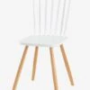 Chaise Enfant Basic, Assise H 45 Cm Blanc/bois - Vertbaudet -Périphériques Pour Enfants chaise enfant basic assise h 45 cm