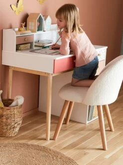 Chaise Fausse Fourrure Enfant Ivoire - Vertbaudet -Périphériques Pour Enfants chaise fausse fourrure enfant 3