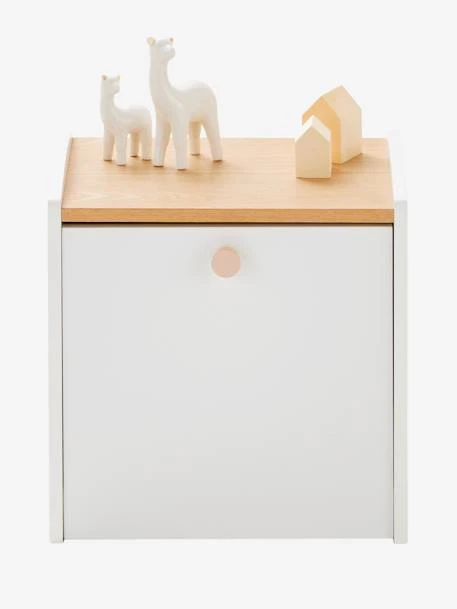 Chevet Avec Bac à Roulettes LIGNE CONFETTI Blanc - Vertbaudet 4 Chevet Avec Bac à Roulettes LIGNE CONFETTI Blanc - Vertbaudet – Image 2