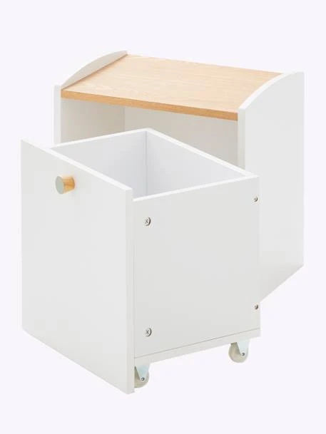 Chevet Avec Bac à Roulettes LIGNE CONFETTI Blanc - Vertbaudet 8 Chevet Avec Bac à Roulettes LIGNE CONFETTI Blanc - Vertbaudet – Image 6