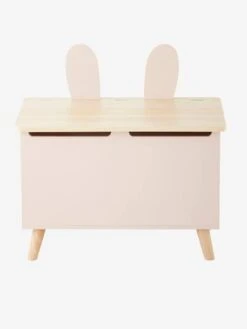 Coffre De Rangement Bunny Rose Clair/bois - Vertbaudet -Périphériques Pour Enfants coffre de rangement bunny 2