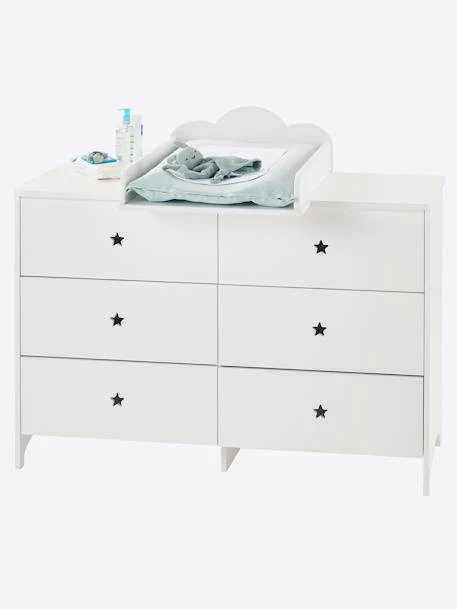 Commode 6 Tiroirs LIGNE SIRIUS Blanc Clair Uni - Vertbaudet 4 Commode 6 Tiroirs LIGNE SIRIUS Blanc Clair Uni - Vertbaudet – Image 2