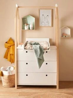 Commode Penderie Coconut Blanc - Vertbaudet -Périphériques Pour Enfants commode penderie coconut 3