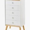 Commode Semainier Avec Poignées Personnalisables LIGNE CONFETTI Blanc - Vertbaudet 1 Commode Semainier Avec Poignées Personnalisables LIGNE CONFETTI Blanc - Vertbaudet -Périphériques Pour Enfants commode semainier avec poignees personnalisables ligne confetti