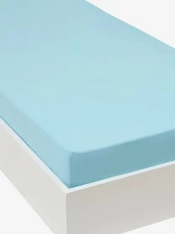 Drap-housse Enfant En Jersey Extensible Uni Couleur Gris - Vertbaudet