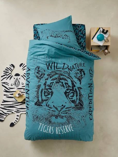 Drap-housse Enfant TIGER Bleu - Vertbaudet 4 Drap-housse Enfant TIGER Bleu - Vertbaudet – Image 2