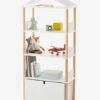 Etagère Bibliothèque "maison" LIGNE WOODY Blanc/bois - Vertbaudet -Périphériques Pour Enfants etagere bibliotheque maison ligne woody