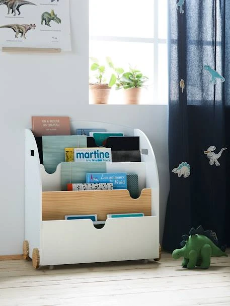 Etagère Pour Livres à Roulettes LIGNE SCHOOL Rose - Vertbaudet 6 Etagère Pour Livres à Roulettes LIGNE SCHOOL Rose - Vertbaudet – Image 4