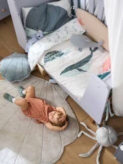 Grand Tapis En Fourrure Coquillage SOUS L'OCÉAN Ecru - Vertbaudet -Périphériques Pour Enfants grand tapis en fourrure coquillage sous locean 2