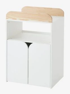 Lit Combiné évolutif Avec Rangements Et Table à Langer LIGNE ECLIPSE Blanc / Bois - Vertbaudet -Périphériques Pour Enfants lit combine evolutif avec rangements et table a langer ligne eclipse 4