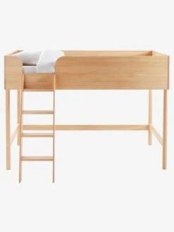 Lit Mi-hauteur LIGNE CONFETTI NATURE Marron - Vertbaudet -Périphériques Pour Enfants lit mi hauteur ligne confetti nature 2