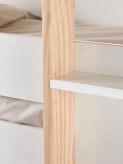 Lits Superposés 3 Niveaux LIGNE EVEREST Blanc/bois - Vertbaudet -Périphériques Pour Enfants lits superposes 3 niveaux ligne everest 3