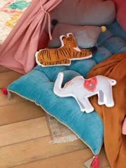 Lot De 2 Coussins Animaux EDEN INDIA Multicolore - Vertbaudet -Périphériques Pour Enfants lot de 2 coussins animaux eden india 3