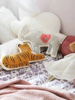 Lot De 2 Coussins Animaux EDEN INDIA Multicolore - Vertbaudet -Périphériques Pour Enfants lot de 2 coussins animaux eden india 4