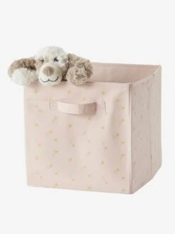 Lot De 3 Bacs De Rangement Lovely Rose Poudré Imprimé - Vertbaudet -Périphériques Pour Enfants lot de 3 bacs de rangement lovely 3
