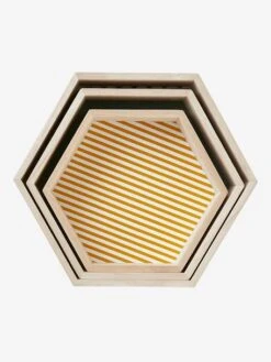 Lot De 3 étagères Hexagones Enfant Bois/multicolore - Vertbaudet -Périphériques Pour Enfants lot de 3 etageres hexagones enfant 2