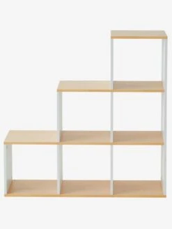 Meuble 6 Cases Blanc / Bois - Vertbaudet -Périphériques Pour Enfants meuble 6 cases 2