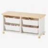 Meuble De Rangement + 4 Bacs LIGNE PTILOU Blanc/bois - Vertbaudet 2 Meuble De Rangement + 4 Bacs LIGNE PTILOU Blanc/bois - Vertbaudet -Périphériques Pour Enfants meuble de rangement 4 bacs ligne ptilou