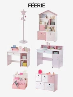 Meuble De Rangement 5 Bacs LIGNE FEERIE Rose étoiles - Vertbaudet -Périphériques Pour Enfants meuble de rangement 5 bacs ligne feerie 2
