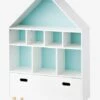 Meuble De Rangement 9 Cases Maison Blanc/bleu - Vertbaudet -Périphériques Pour Enfants meuble de rangement 9 cases maison
