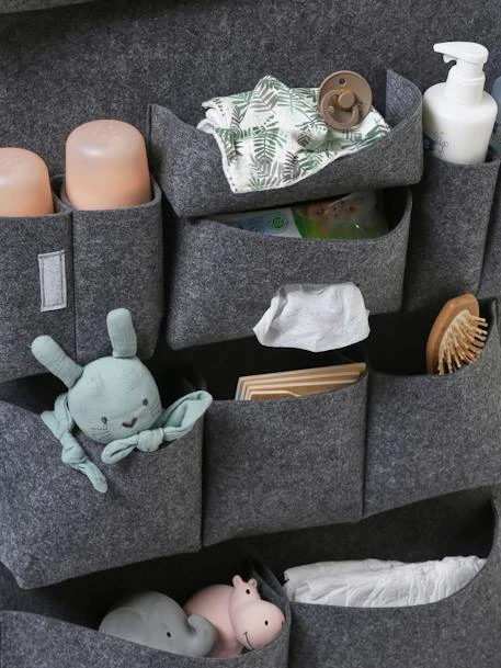 Organisateur à Suspendre Vertbaudet Pour Lit De Bébé Gris Chiné - Vertbaudet 6 Organisateur à Suspendre Vertbaudet Pour Lit De Bébé Gris Chiné - Vertbaudet – Image 4