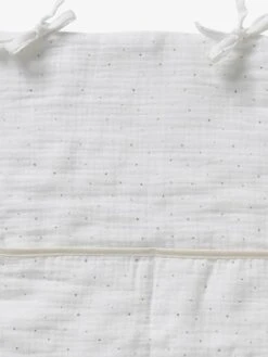 Organisateur De Table à Langer En Gaze De Coton Ivoire étoilé - Vertbaudet -Périphériques Pour Enfants organisateur de table a langer en gaze de coton 2