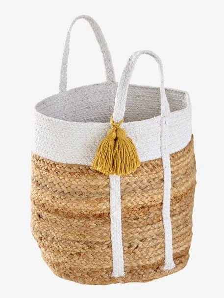 Panier En Jute Avec Fils Lurex Marguerite Blanc - Vertbaudet 3 Panier En Jute Avec Fils Lurex Marguerite Blanc - Vertbaudet