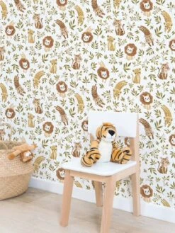 Papier Peint Animaux Savane Felidae LILIPINSO Bronze - Lilipinso -Périphériques Pour Enfants papier peint animaux savane felidae lilipinso 2