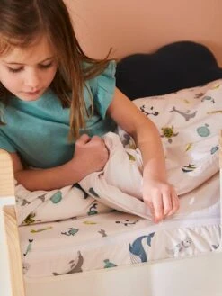 Parure Caradou "facile à Border" Sans Couette ABECEDAIRE MARIN Ivoire Imprimé Animaux - Vertbaudet -Périphériques Pour Enfants parure caradou facile a border sans couette abecedaire marin 2