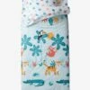 Parure Caradou "facile à Border", Sans Couette JUNGLE PARTY Bleu Tropical - Vertbaudet -Périphériques Pour Enfants parure caradou facile a border sans couette jungle party