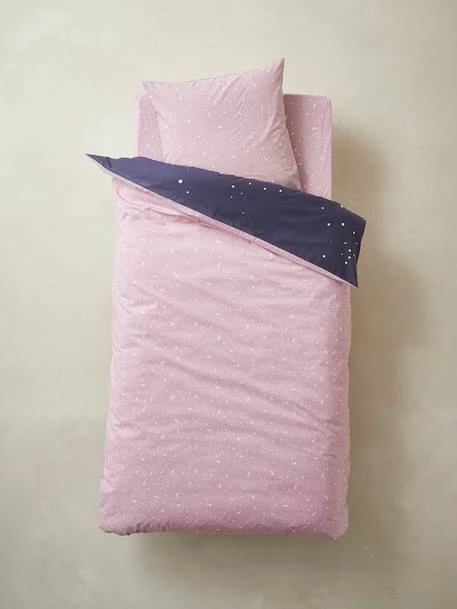 Parure Housse De Couette + Taie D'oreiller Avec Détails Phosphorescents MISS CONSTELLATION Marine / Parme - Vertbaudet 8 Parure Housse De Couette + Taie D'oreiller Avec Détails Phosphorescents MISS CONSTELLATION Marine / Parme - Vertbaudet – Image 6