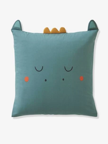 Parure Housse De Couette + Taie D'oreiller BIO* DRAGON Vert / écru - Vertbaudet 6 Parure Housse De Couette + Taie D'oreiller BIO* DRAGON Vert / écru - Vertbaudet – Image 4