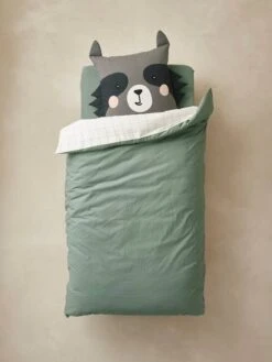 Parure Housse De Couette + Taie D'oreiller Enfant En Coton Bio* FOREST BAND écru / Multicolore - Vertbaudet -Périphériques Pour Enfants parure housse de couette taie doreiller enfant en coton bio forest band 4