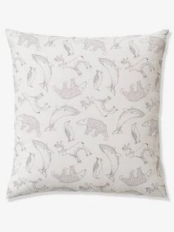 Parure Housse De Couette + Taie D'oreiller Enfant En Coton Bio* Ô MA BANQUISE Marine / écru - Vertbaudet -Périphériques Pour Enfants parure housse de couette taie doreiller enfant en coton bio o ma banquise 2