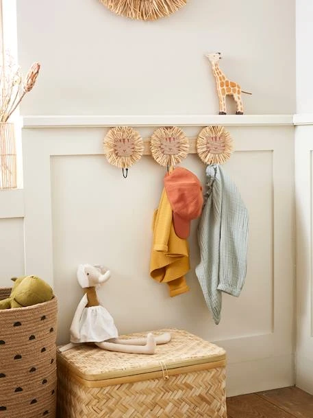 Patère Lions En Raphia Bois/raphia - Vertbaudet 5 Patère Lions En Raphia Bois/raphia - Vertbaudet – Image 3