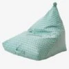 Pouf Poire Palmettes Vert - Vertbaudet -Périphériques Pour Enfants pouf poire palmettes