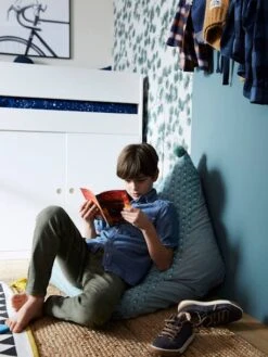 Pouf Poire Palmettes Vert - Vertbaudet -Périphériques Pour Enfants pouf poire palmettes 2