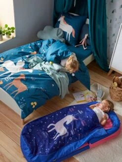 Sac De Couchage Mon Premier Readybed® Avec Matelas Intégré Et Tête De Lit LICORNE Bleu - Vertbaudet -Périphériques Pour Enfants sac de couchage mon premier readybed avec matelas integre et tete de lit licorne 5