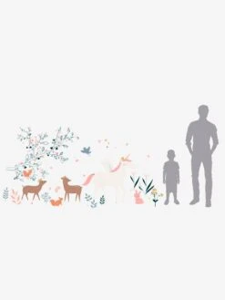 Sticker Géant Forêt Enchantée Gris - Vertbaudet -Périphériques Pour Enfants sticker geant foret enchantee 2