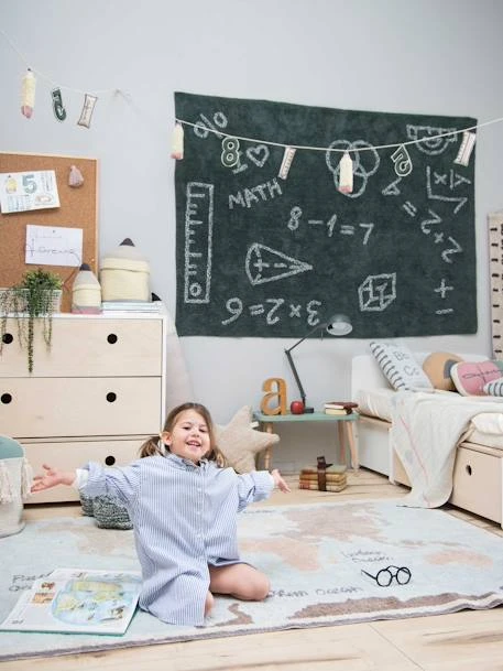 Tapis Coton Lavable Mappemonde LORENA CANALS Bleu Ciel - Lorena Canals 4 Tapis Coton Lavable Mappemonde LORENA CANALS Bleu Ciel - Lorena Canals – Image 2