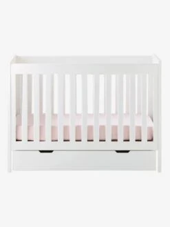 Tiroir De Rangement à Roulettes Pour Lit Bébé Blanc - Vertbaudet -Périphériques Pour Enfants tiroir de rangement a roulettes pour lit bebe 4